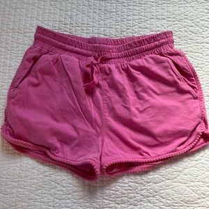 Tea Collection girls pom pom shorts in pink size 8